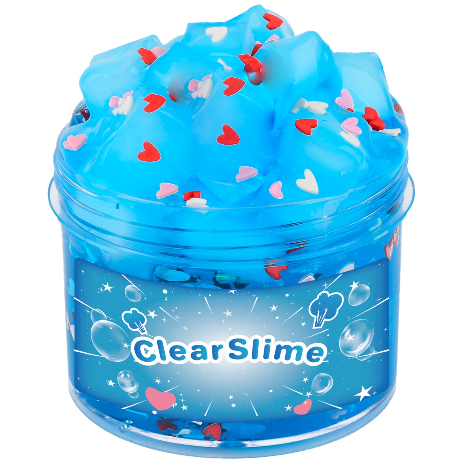 Amazon | ブルークリアスライム ゼリーキューブ付き ピンクレッド